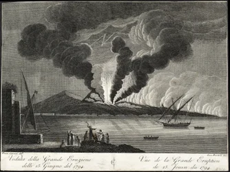 Vue de la grande éruption, 15 juin 1794